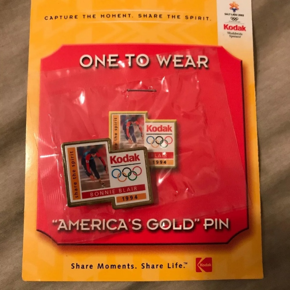 Vintage 1994 Kodak Team USA Olympics Pin - Bonnie Blair
